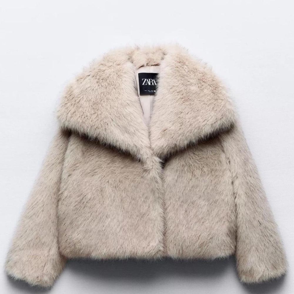 Zara Cream Teddy Jacket